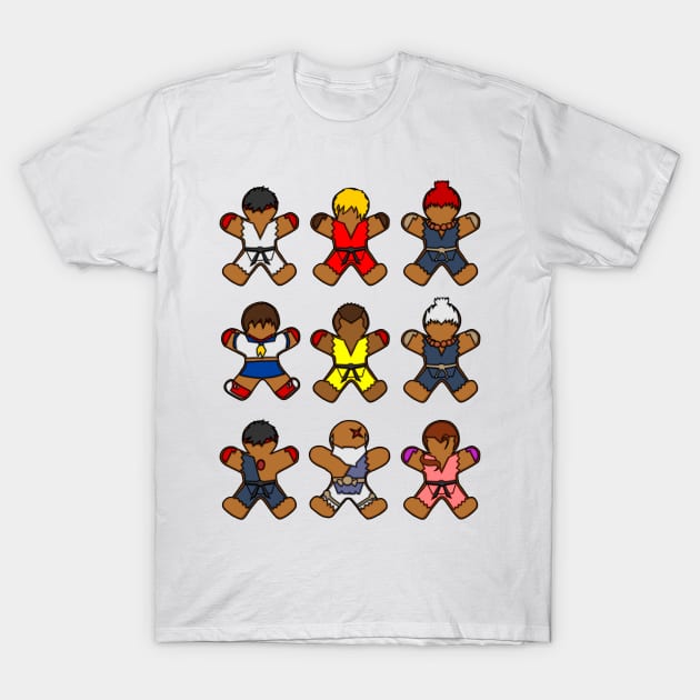 Street Fighter Shotokan Cookies T-Shirt by SteamboatJoe